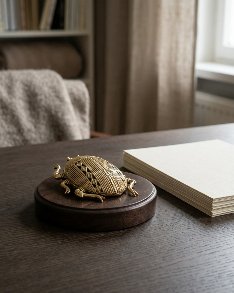 Beetle — Dhokra brass figurine
